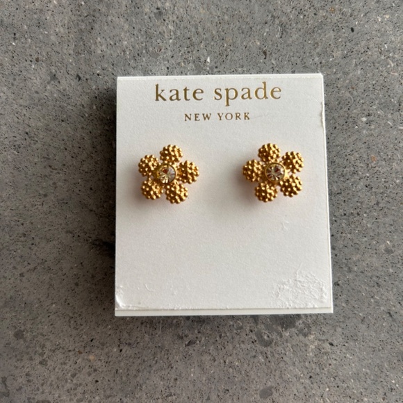 New: Kate Spade 14k Gold Filled Flower Earrings - Picture 2 of 4